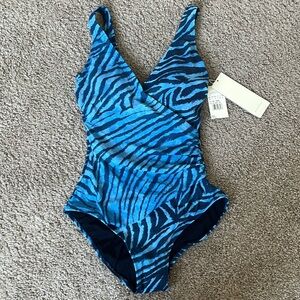 Profile by Gottex Nordstrom Blue Pattern One-Piece, NWT